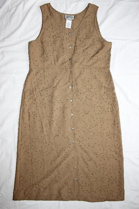 Платье сарафан длинный, цвета хаки, США