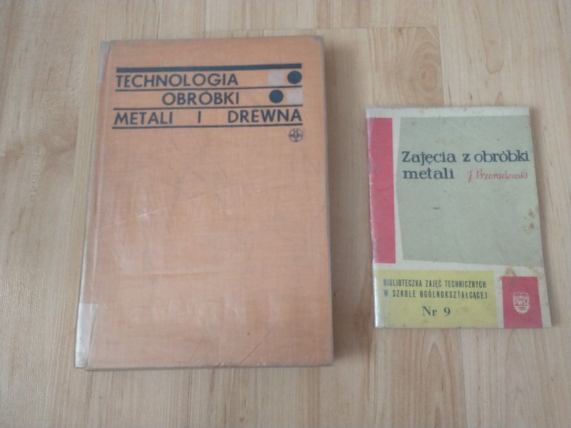 2 książki technologia obróbki metali i drewna Jędrzejewski