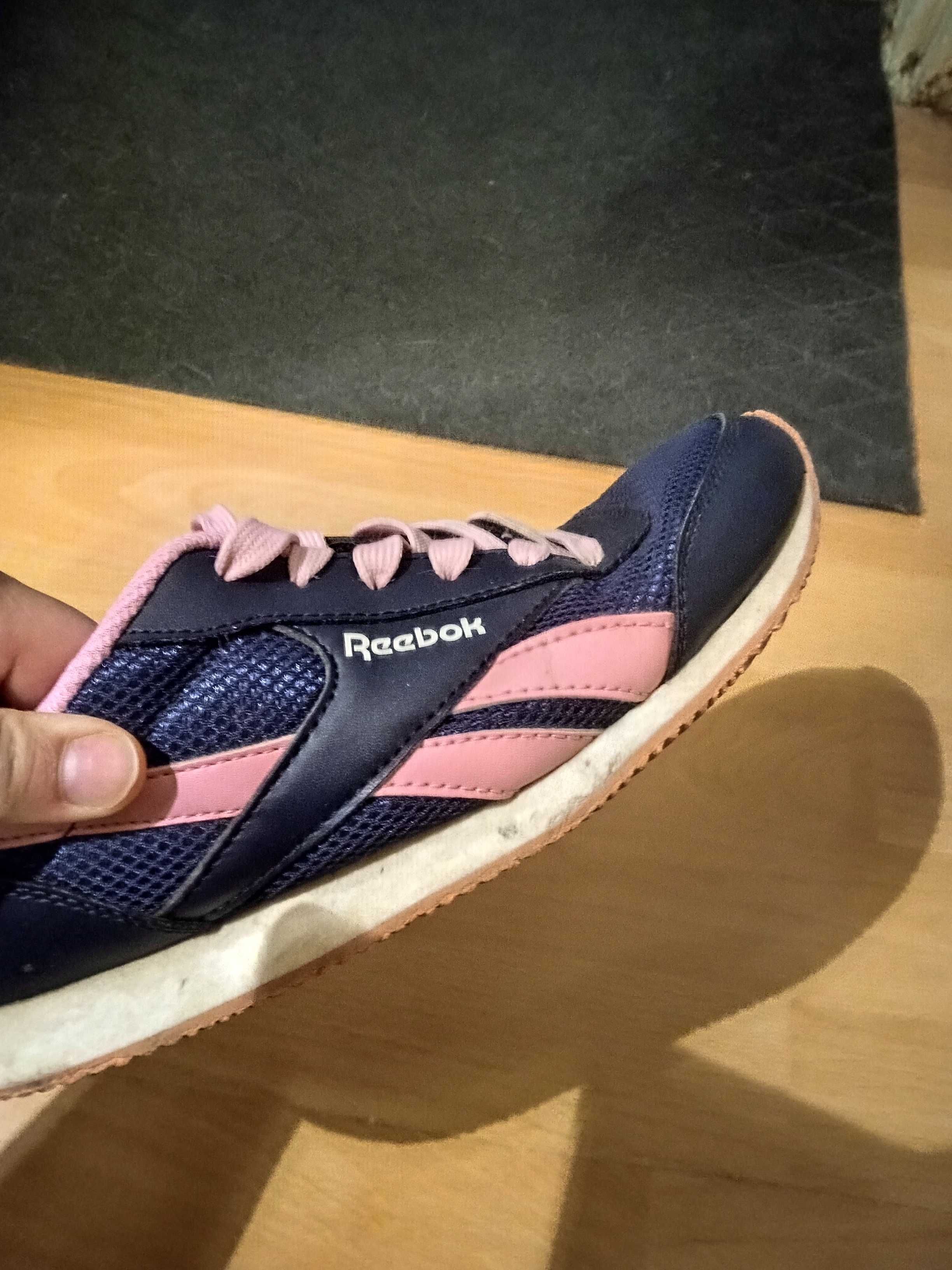 Buty Reebok lekkie granatowo-rozowe