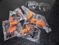 Okulary ochronne plus stopery do uszu 7 kpl. BHP