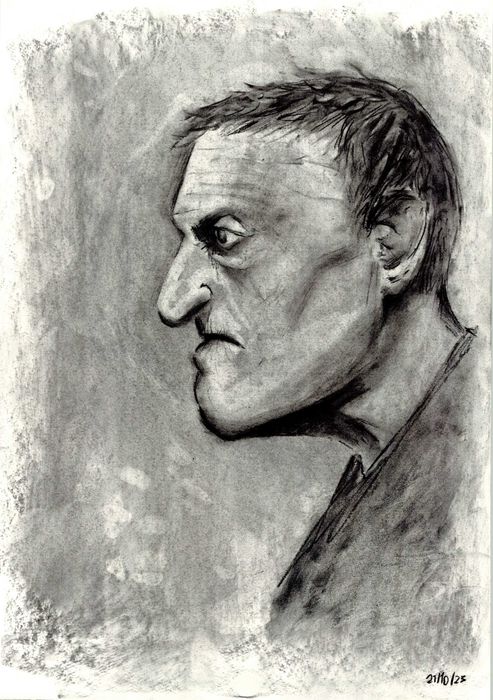 Sem Título - Desenho a Carvão A2 S/Moldura - Pedro Gomes