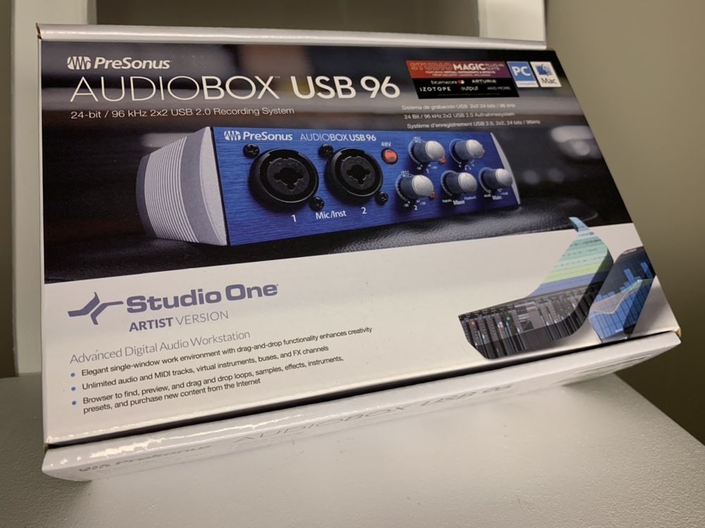 Звуковая карта, студийная, аудио интерфейс Presonus AudioBox USB 96