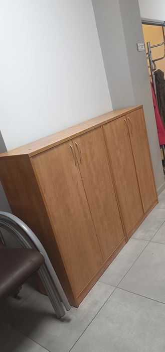 Regał komoda szklane drzwi 80x36x112