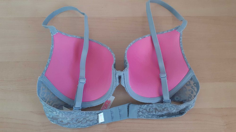 VS Victoria's Secret Pink Bra biustonosz 32C 70C push up koronka
