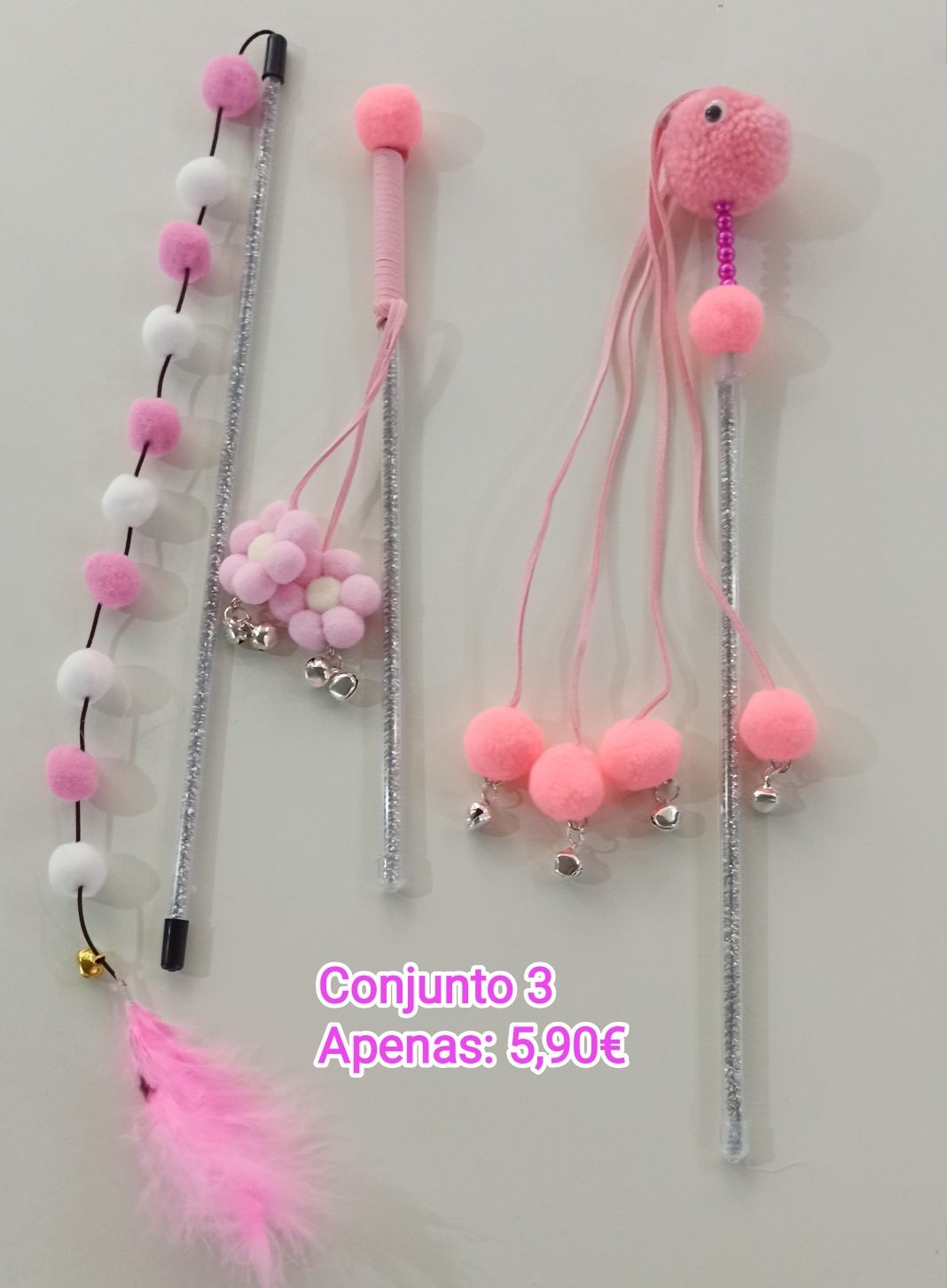 Conjunto 3 Brinquedos Interativos P/ Gato -Novo
Inclui 3 varinhas sup