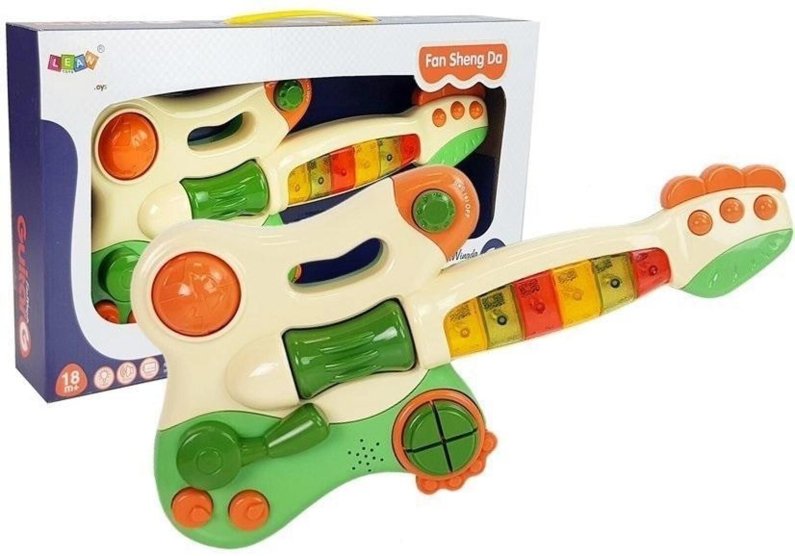 Gitara interaktywna zielona pudełko,253x466 mm