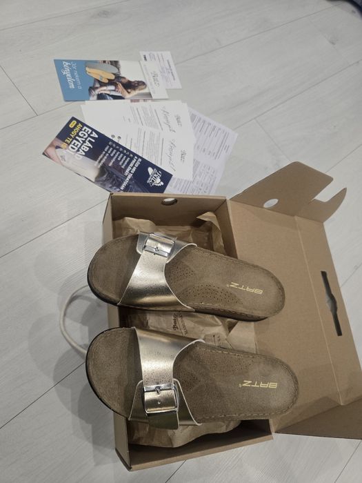 Жіночі шльопанці batz ibiza (gold) 38 розмір.