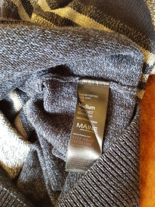 Sweter męski MAINE England M bawełna 100% ciepły