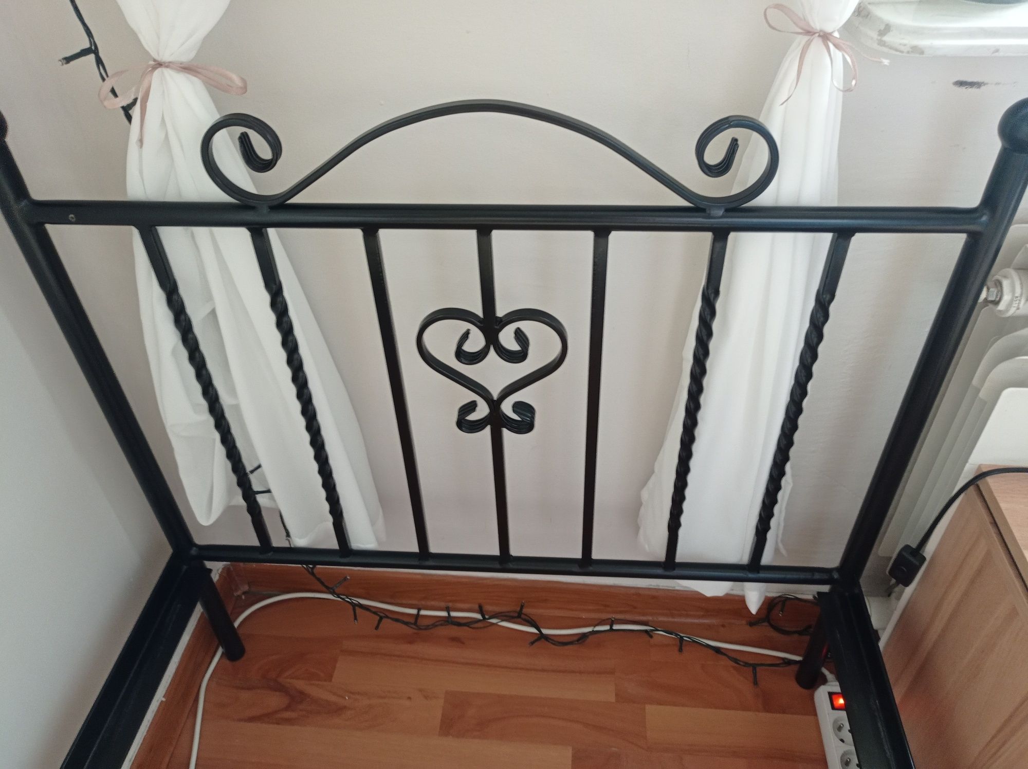 Łóżko metalowe lak system ze stelażem 180x80