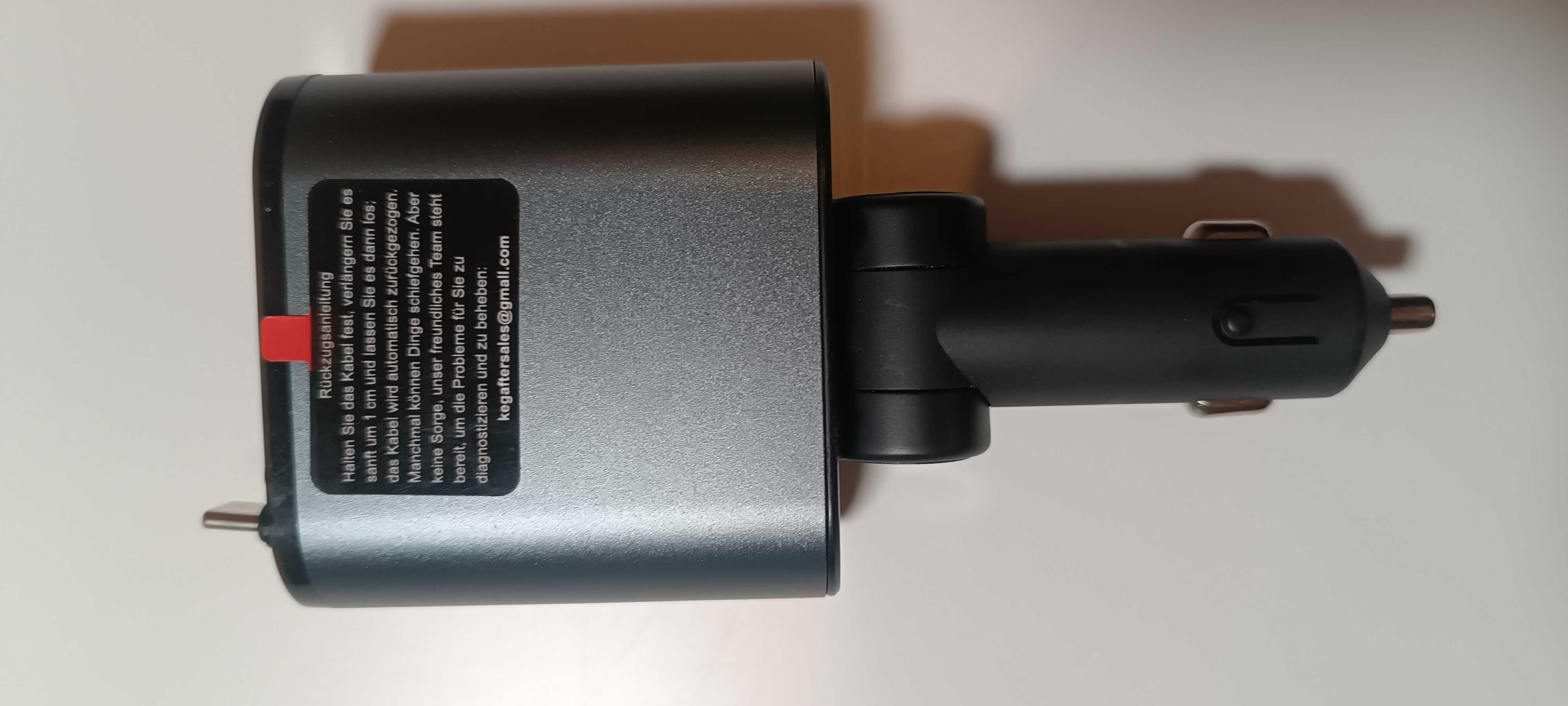 Ładowarka samochodowa do telefonu 4in1 Usb C, iphone 66W