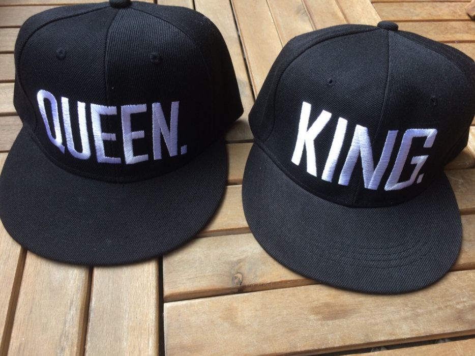 2 szt. Nowe!! Czapki full cap King Queen