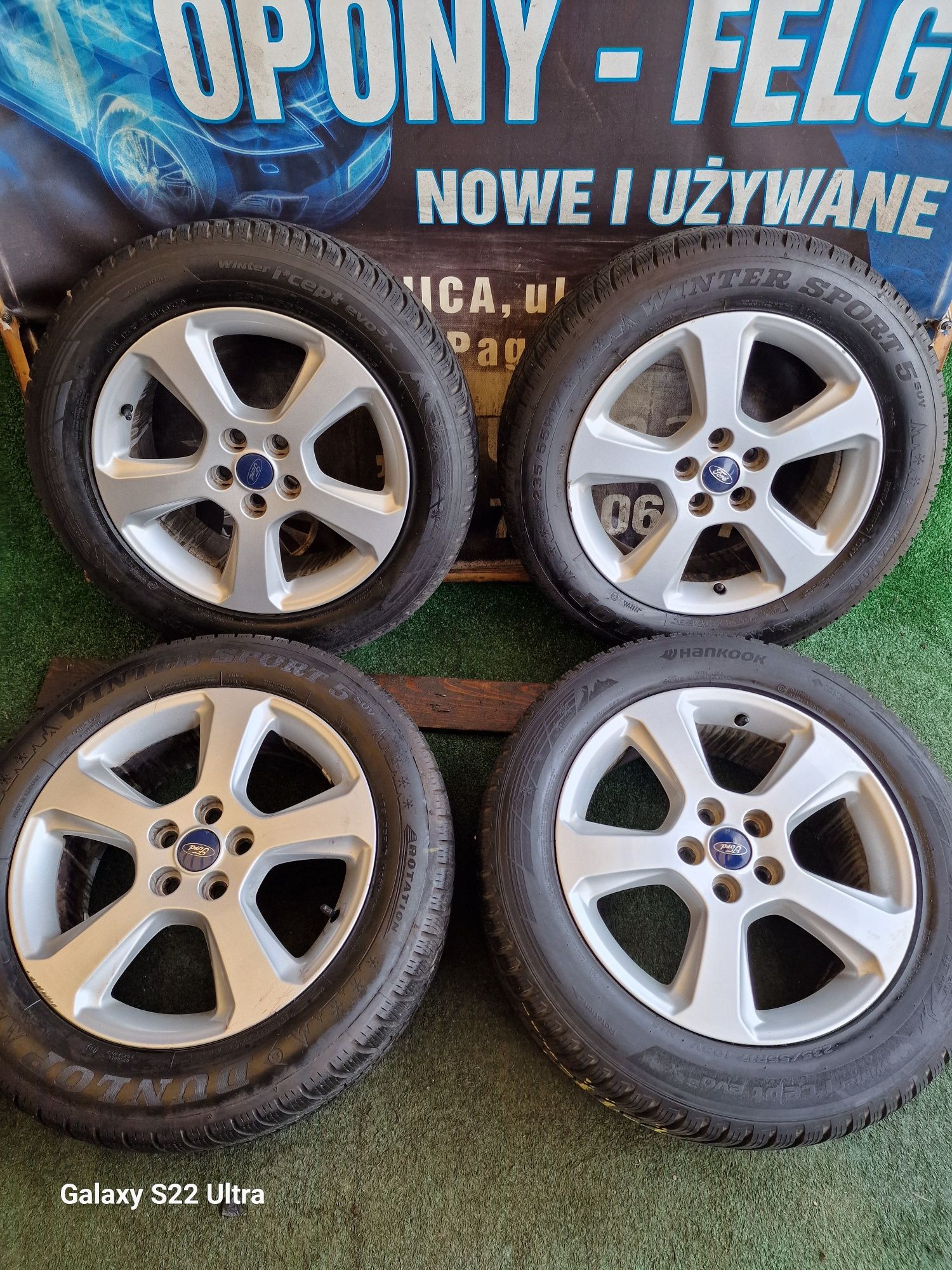 Koła zimowe 17 5×108 Ford Kuga C-max S-Max Galaxy Mondeo 8mm 2022rok
