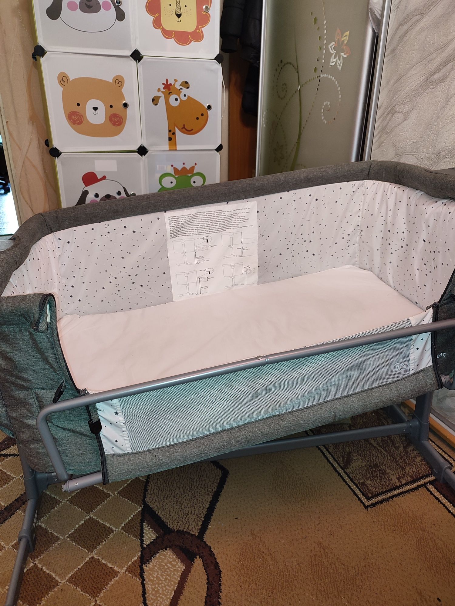 ТЕРМІНОВО Кроватка приставна ліжко дитяче  Kinderkraft