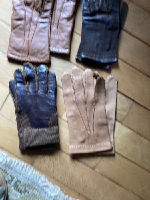 Conjunto de 4 pares de luvas de homem em pele