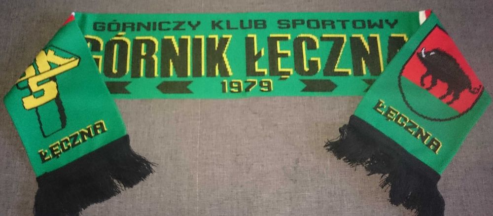 GKS GÓRNIK ŁĘCZNA Szalik szal piłkarski sportowy