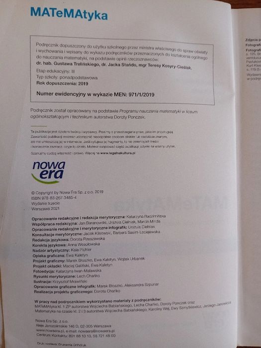 Podręcznik Matematyka 1
