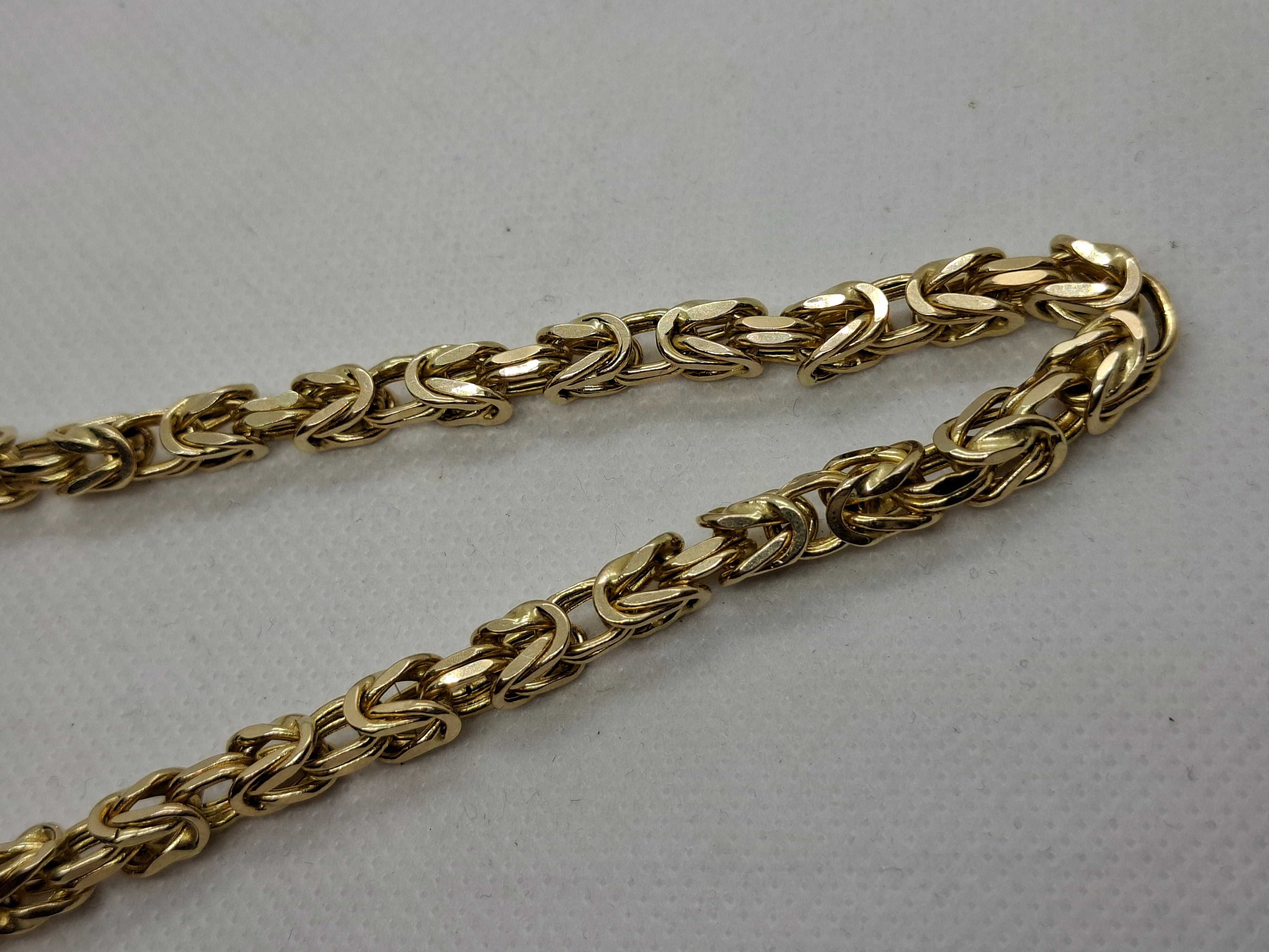 ZADBANY łańcuszek złoty męski 585 37,2g splot królewski 60cm 6mm