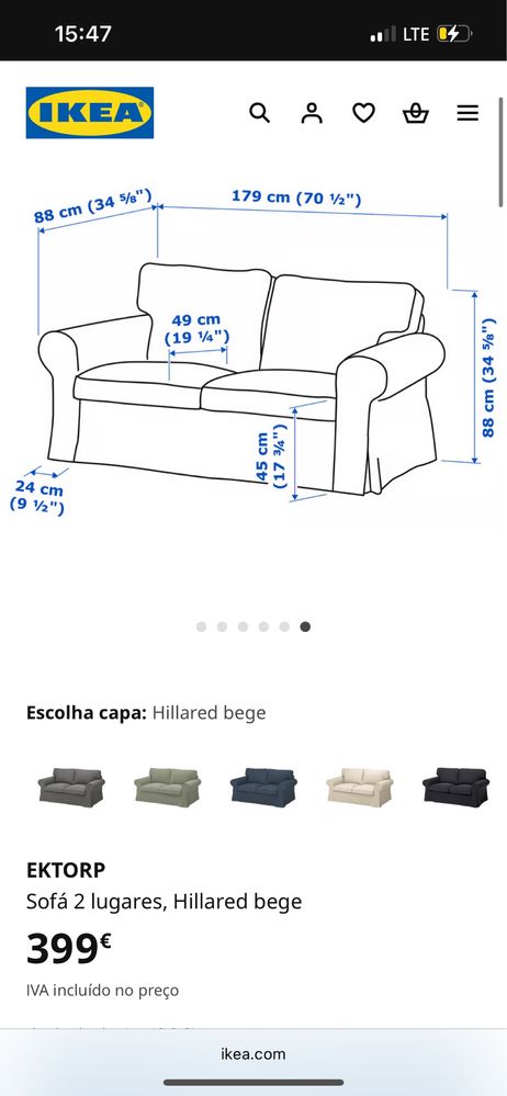 Sofa Ektorp Ikea