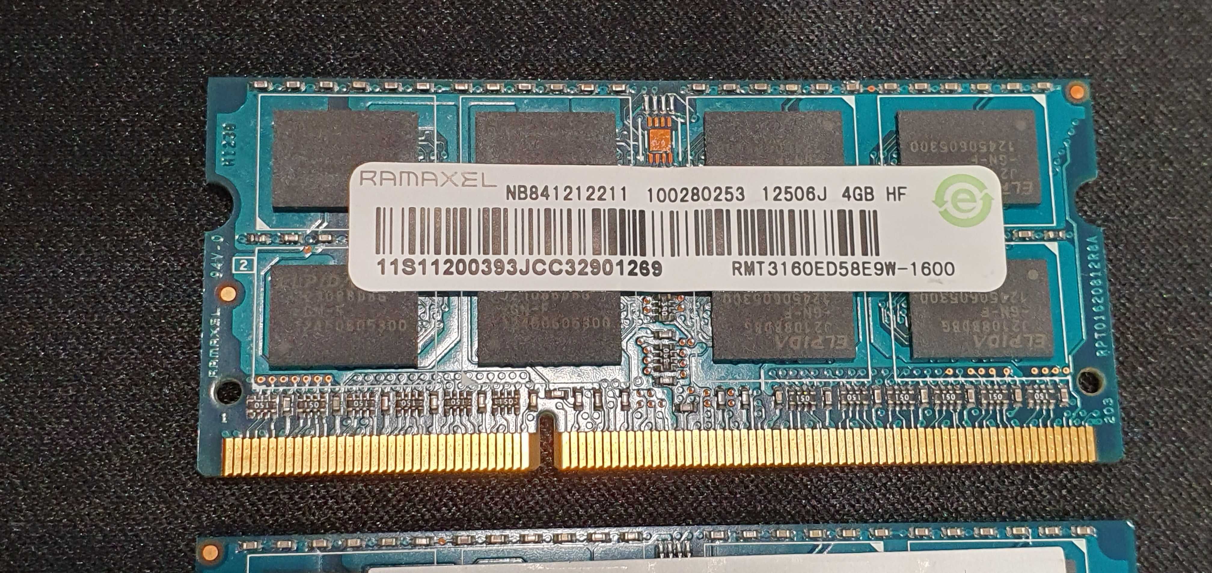 Pamięć RAM DDR3 Ramaxel RMT3160ED58E9W-1600 2 x 4 GB 100% Sprawne !!!