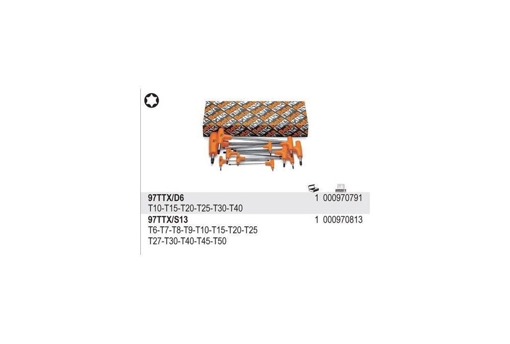 Komplet Kluczy Trzpieniowo-Kątowych Torx 6Szt.10-40Mm