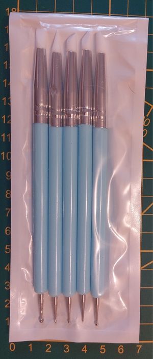 Zestaw małych dłutek kulkowych z silikonowymi końcówkami scrapbooking