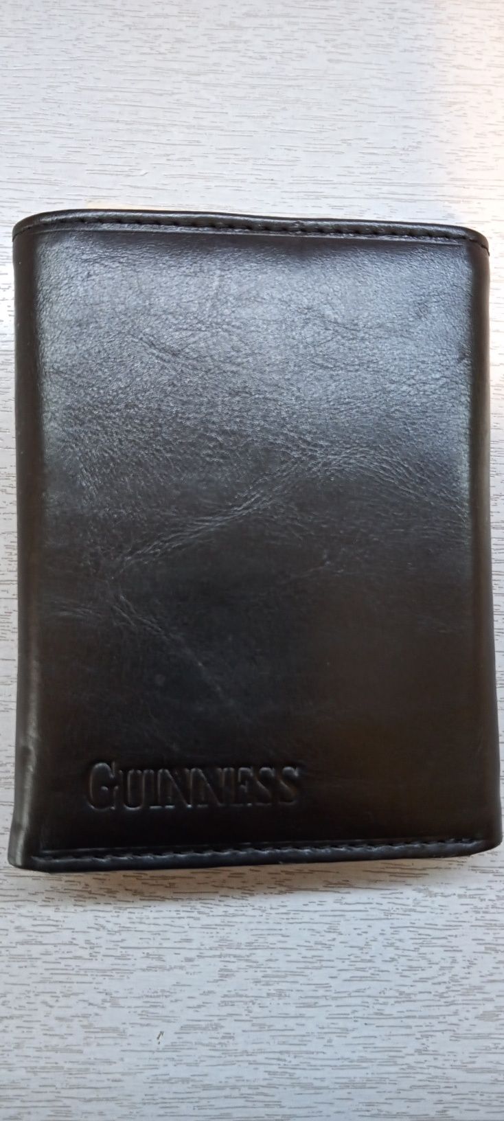 Portfel męski czarny skórzany firmy Guinness