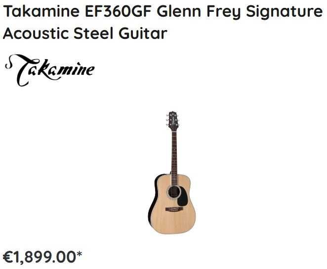Акустична гітара Takamine EF360GF Glenn Frey Signature