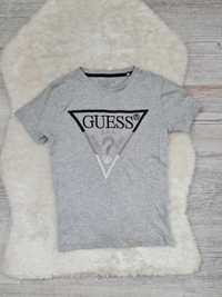 Koszulka T-shirt Guess Logo Szara Rozmiar 134 - 140 na wiek 9 a 10 Lat