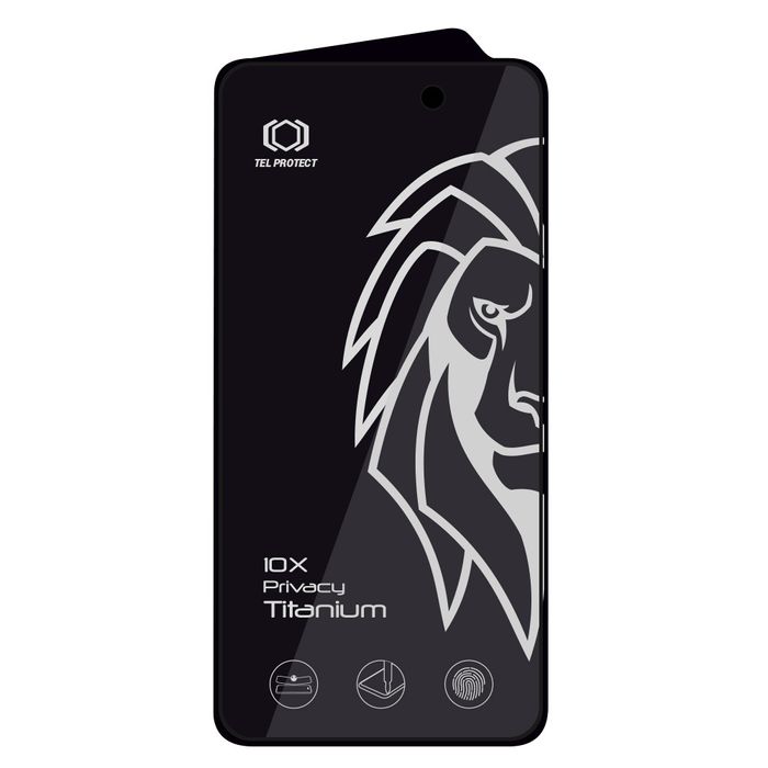 Hartowane szkło Tel Protect 10X Privacy Titanium do Iphone 17 Pro Max