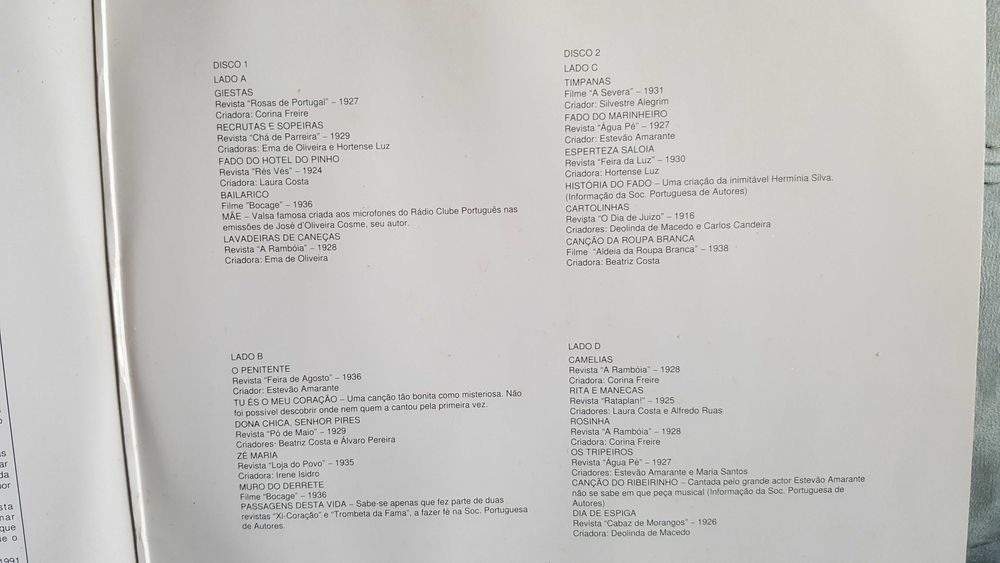 quatro LP em Vinil, Melodias de Sempre, Romanças, Rancho Tamar