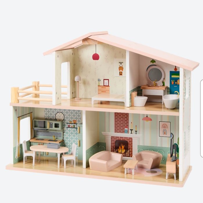 Domek drewniany dla lalek mini matters mebelki