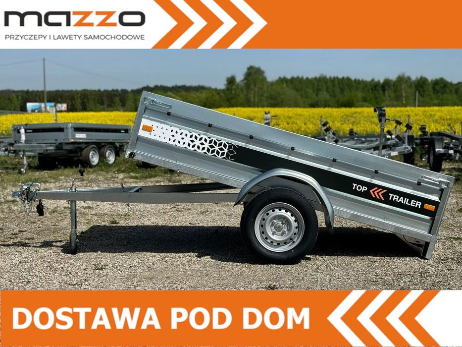 MAZZO DOSTAWA! Przyczepa Top Trailer TT23 MAX 232x131x45cm DMC 750 kg SPAWANA! kat. B, MOCNA!  TOP TRAILER Dostawa Przyczepka 232x131x45cm SPAWANA DMC 750kg