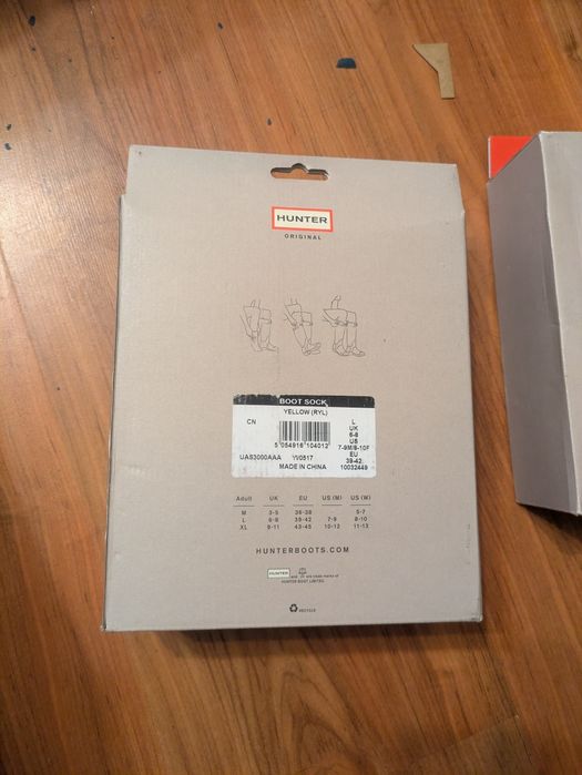 Hunter Boot Socks (Original Tall) Yellow, L – нові, в упаковці