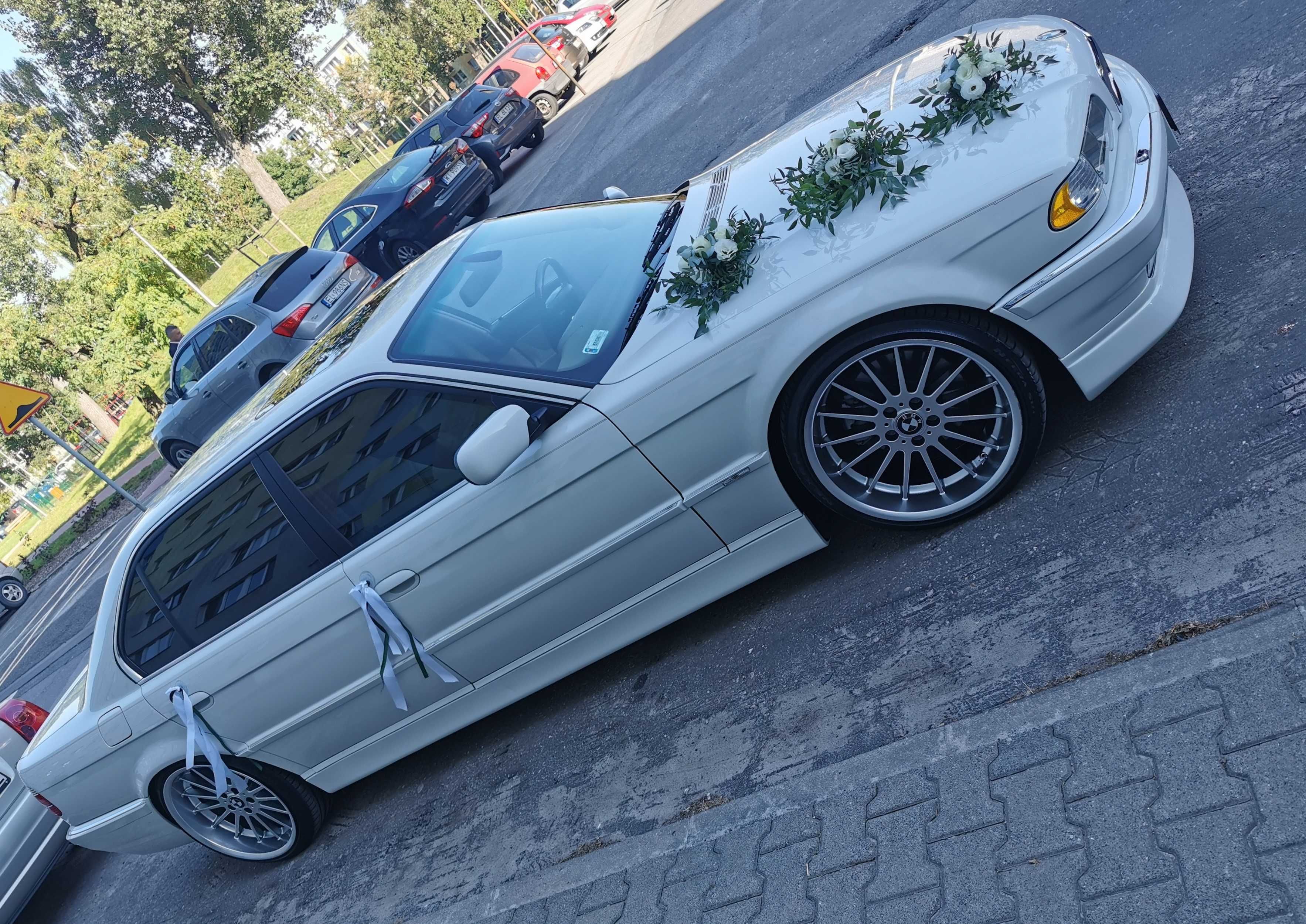 Auto do ślubu, BMW 740iL Long 4,4 V8 aktywny wydech WOLNE terminy 2024