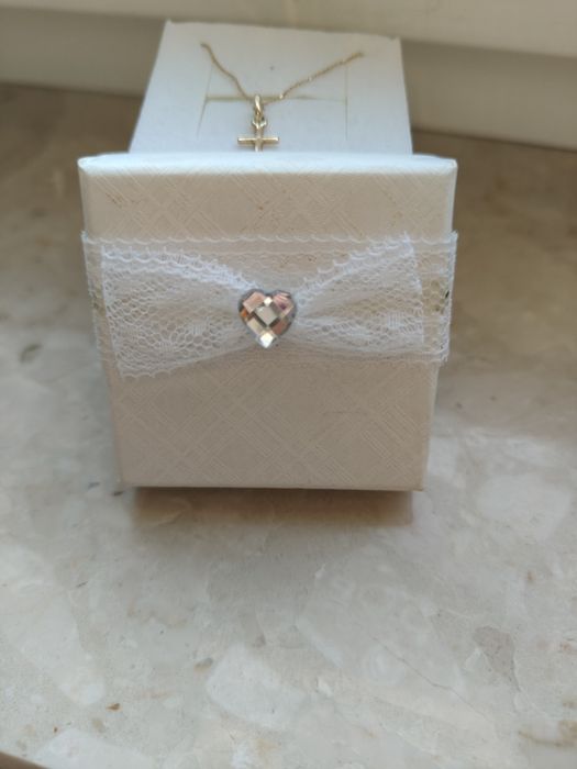 Złoty Łańcuszek dla chłopca na chrzest próba 585, 1.23 gram