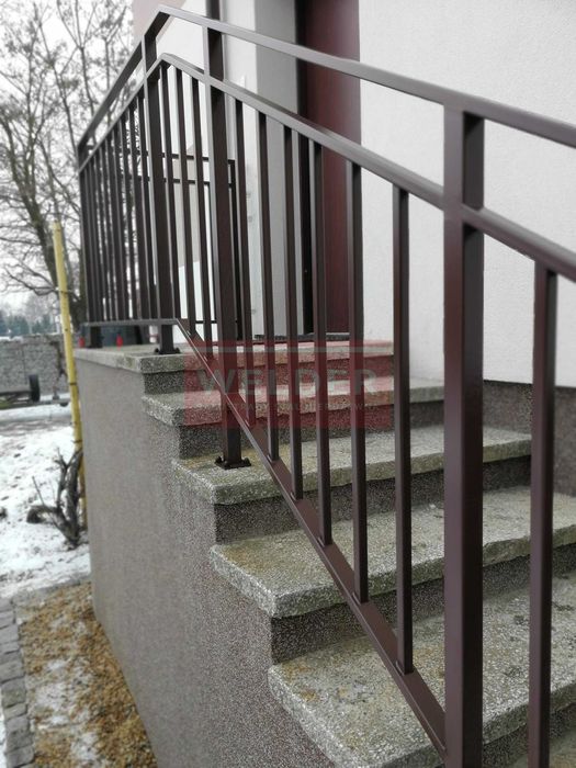 Balustrada Balkon Francuski Stal nierdzewna malowana Antracyt