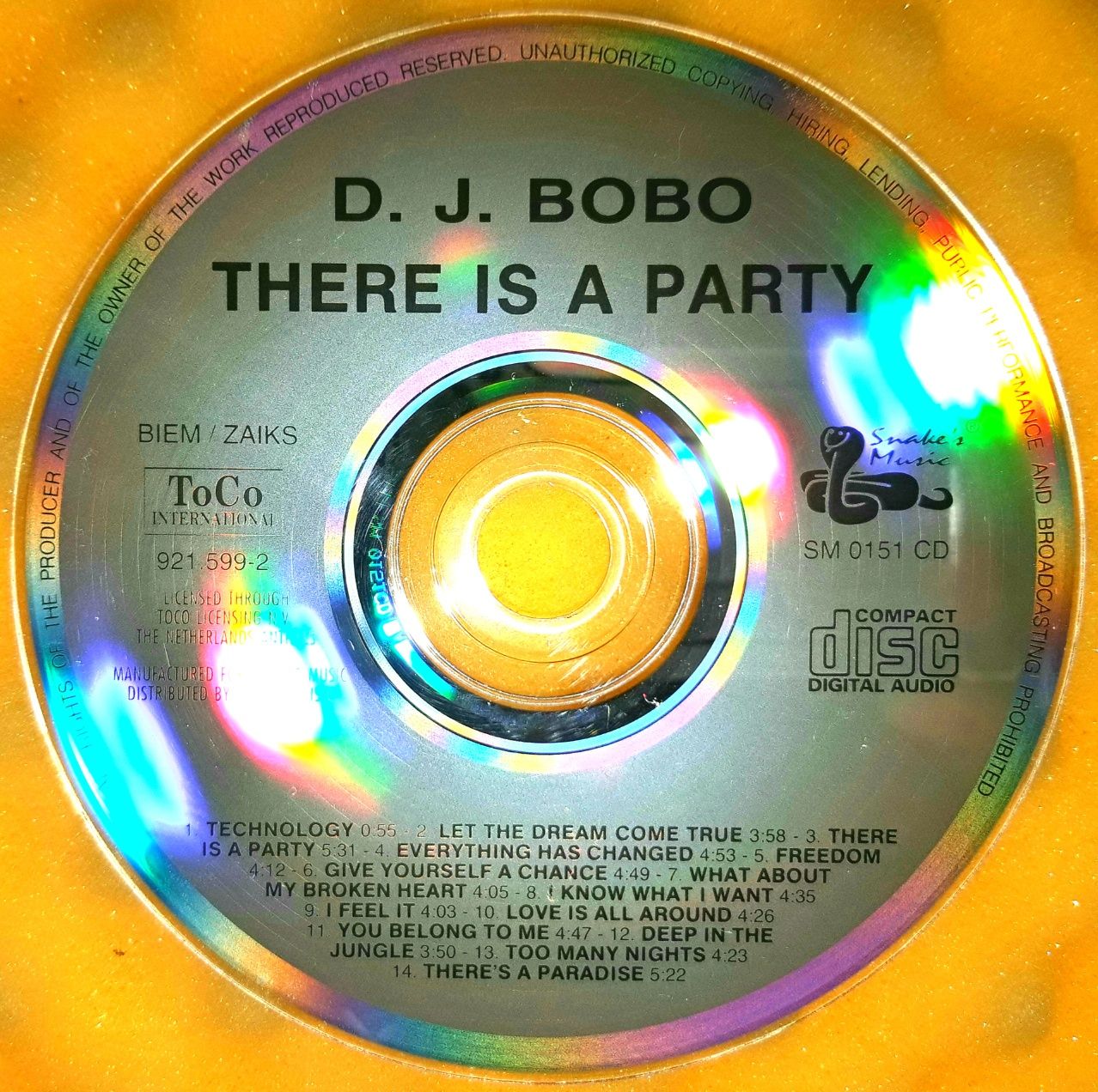 D.J. BoBo – There Is A Party (CD, 1994)