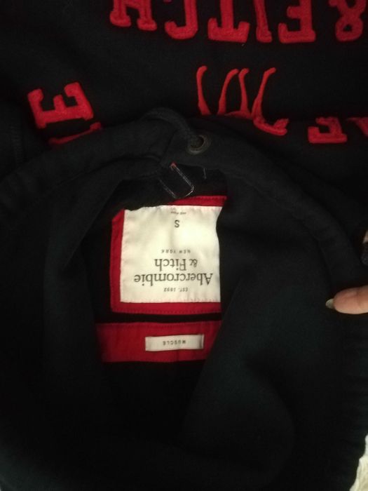 bluza Abercrombie s 36 granatowa bluza z kapturem s 36