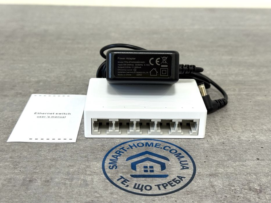 ‼️ Свитч на 5 портов 100 Мбит коммутатор для интернета видеонаблюдение