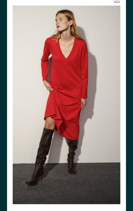 Zara  nowa sukienka czerwona  długa  s