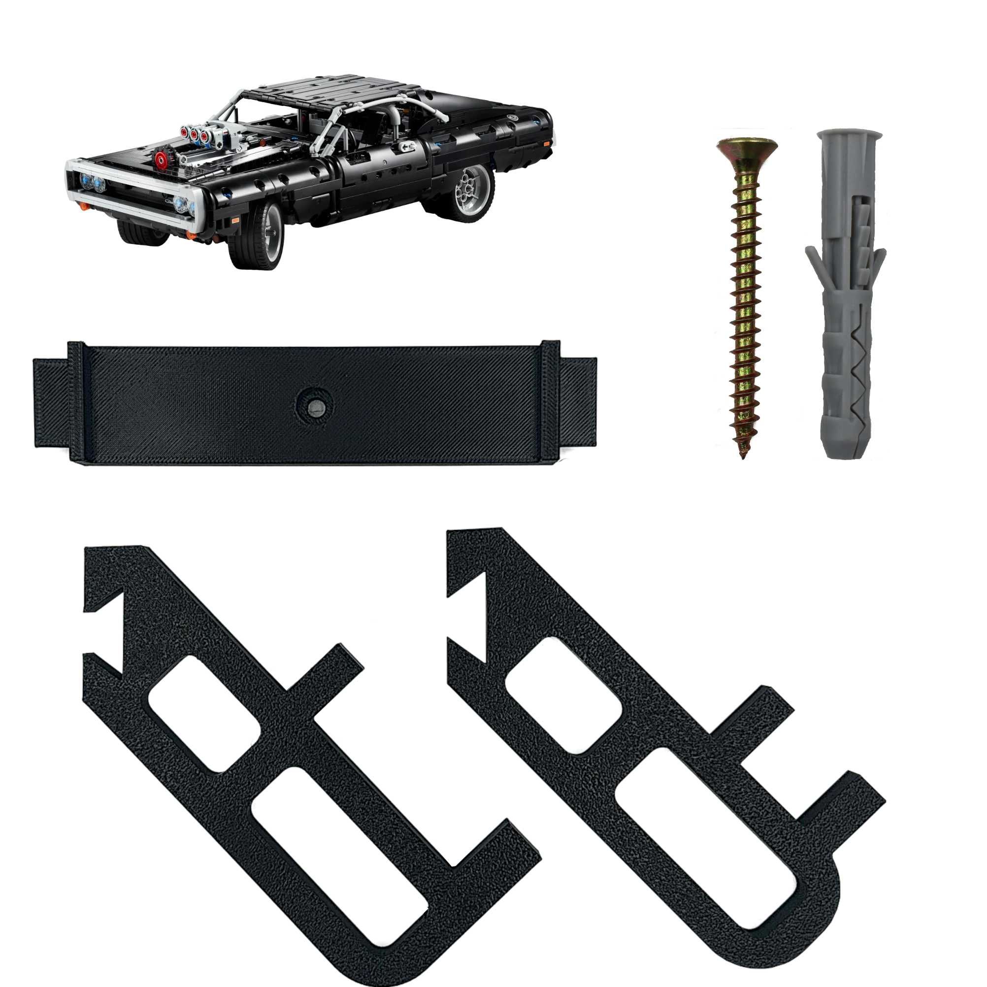 Uchwyt na ściane mocowanie ścienne do lego technic doge charger 42111