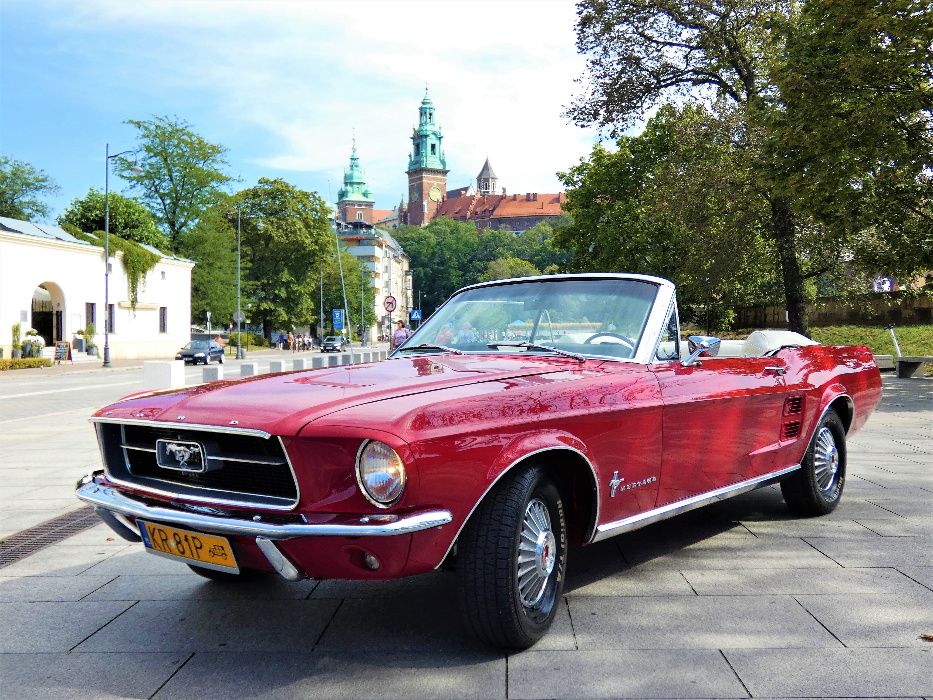 Retro Ford Mustang 1967 kabriolet na ślub, wesele