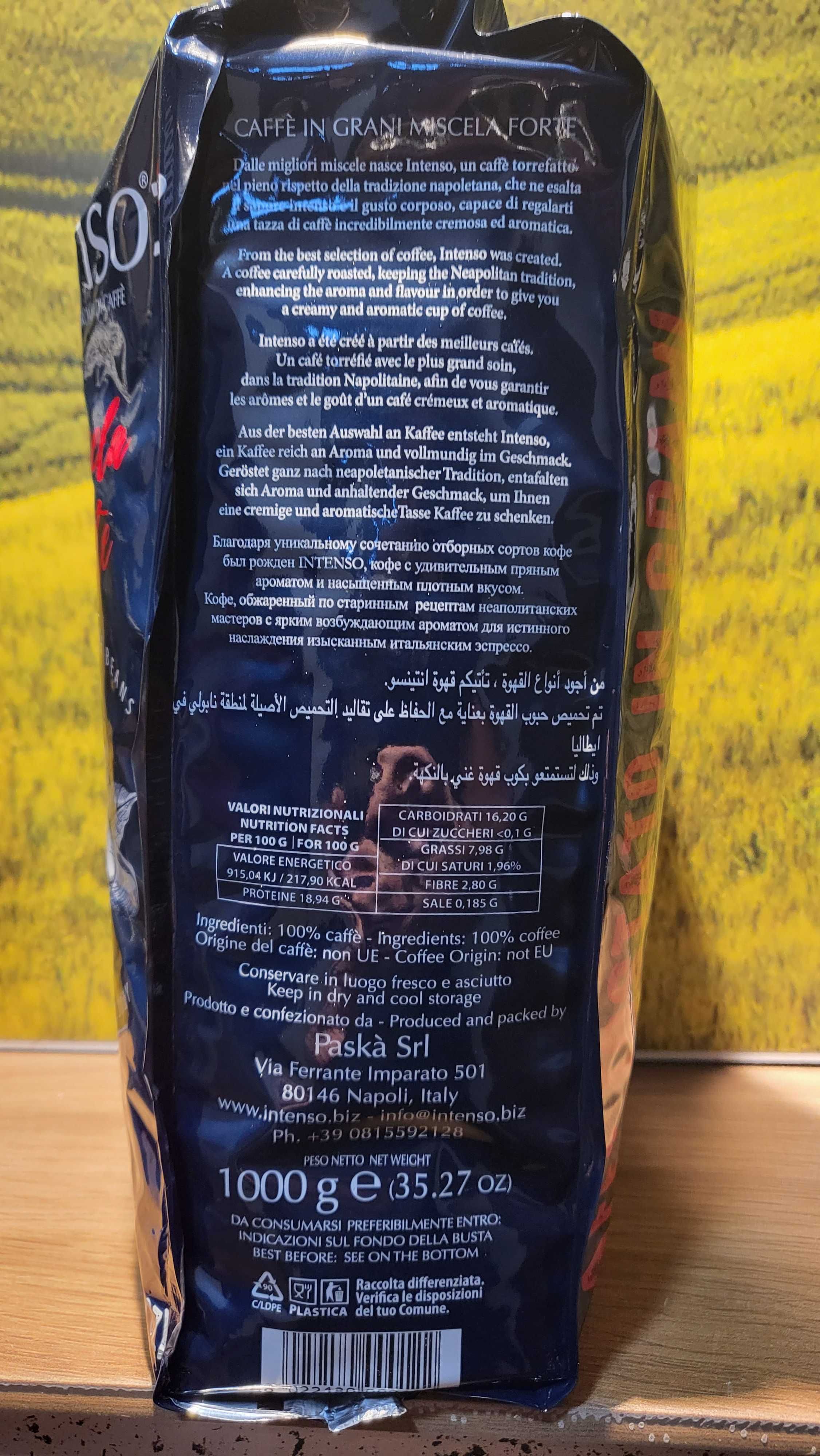 Kawa włoska Intenso FORTE w ziarnach 1 kg