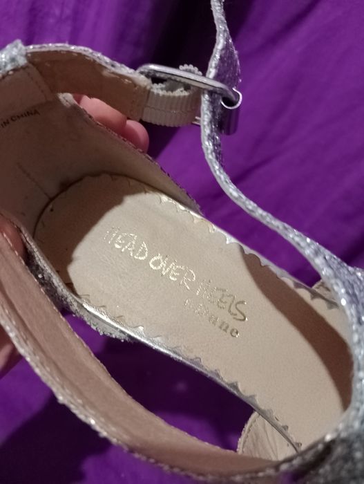 Туфли (сандалии) Head Over Heels и Dunes Silver Glitter, 37 р.