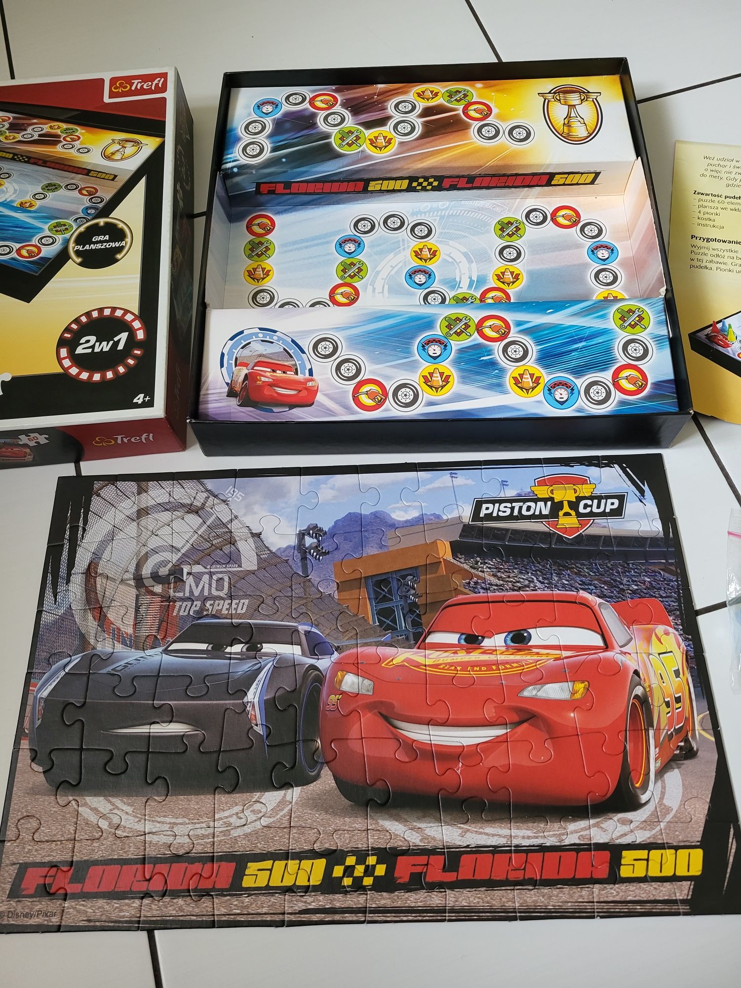 Gra planszowa Cars plus puzzle 4+