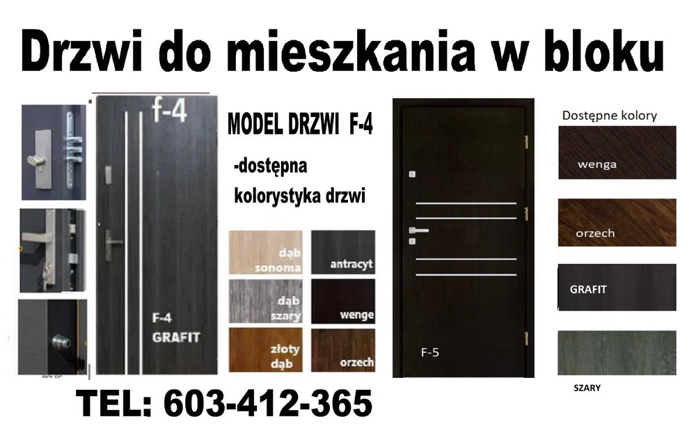 Drzwi WEJŚCIOWE zewnętrzne z montażem ,wewnątrzklatkowe akustyczne