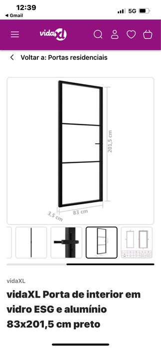 Porta interior nova e embalada