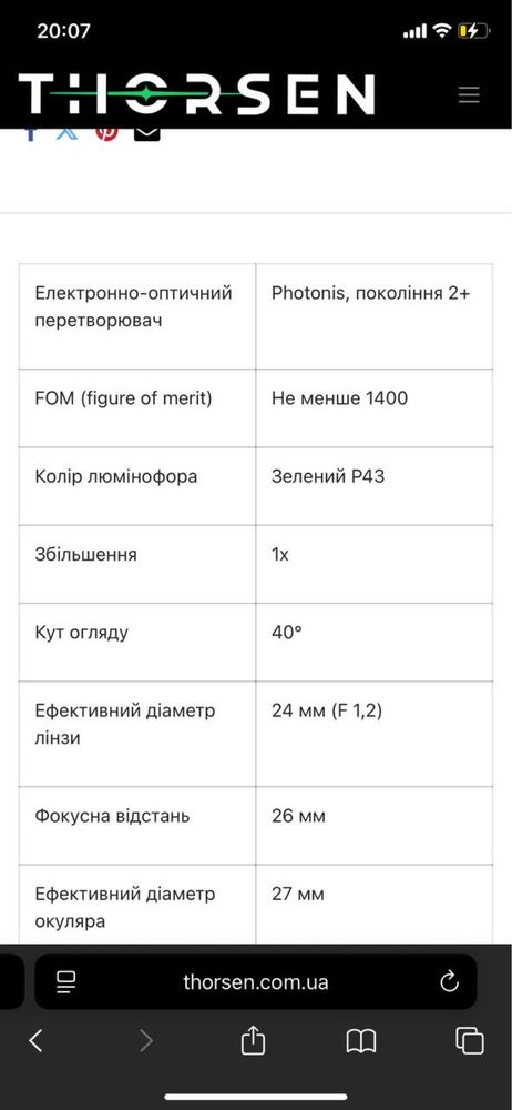 Прилад нічного бачення   THORSEN PVS-14 NVD- G2 - 1600