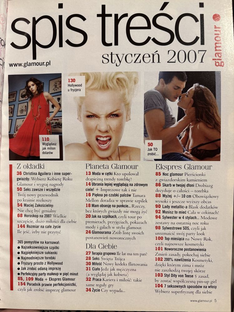 Glamour, 01/2007 Christina Aguilera