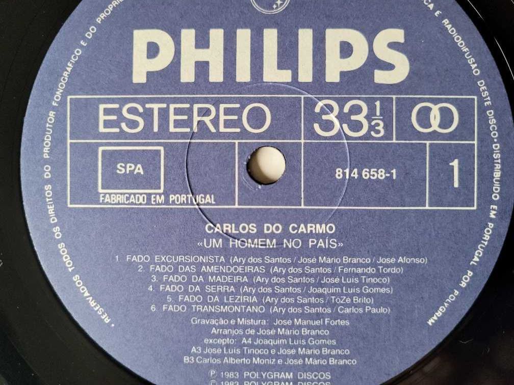 Carlos do Carmo – Um Homem No País vinil 1983